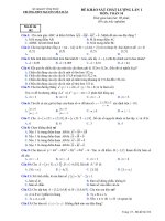  Đề khảo sát chất lượng Toán 10 năm 2018 – 2019 trường Nguyễn Viết Xuân – Vĩnh Phúc lần 1