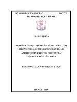 NGHIÊN cứu đặc điểm lâm SÀNG TRẦM cảm ở BỆNH NHÂN sử DỤNG các CHẤT DẠNG AMPHETAMIN điều TRỊ nội TRÚ tại VIỆN sức KHỎE tâm THẦN 