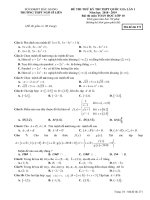 Đề thi thử THPTQG Toán 10 năm 2018 – 2019 lần 1 trường Ngô Sĩ Liên – Bắc Giang