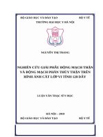 NGHIÊN cứu GIẢI PHẪU ĐỘNG MẠCH THẬN và ĐỘNG MẠCH PHÂN THÙY THẬN TRÊN HÌNH ẢNH cắt lớp VI TÍNH 128 dãy 