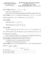 Đề thi HSG Toán 10 cấp trường năm 2018 – 2019 trường Thuận Thành 2 – Bắc Ninh