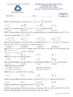  Đề thi HK2 Toán 10 năm 2018 – 2019 trường Lương Thế Vinh – Hà Nội