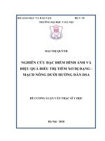 NGHIÊN cứu đặc điểm HÌNH ẢNH VÀ HIỆU QUẢ điều TRỊ TIÊM xơ DỊ DẠNG MẠCH NÔNG dưới HƯỚNG dẫn DSA 