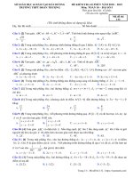 Kiểm tra 45 phút Hình học 10 chương 3 năm 2018 – 2019 trường Đoàn Thượng – Hải Dương