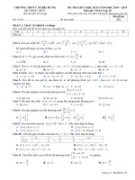 Đề thi giữa HKII Toán 10 năm 2018 – 2019 trường C Nghĩa Hưng – Nam Định