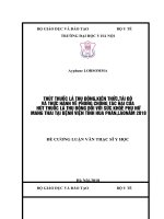 HÚT THUỐC lá THỤ ĐỘNG,KIÊN THỨC,TÁI độ và THỰC HÀNH về PHÒNG CHỐNG tác hại của hút THUỐC lá THỤ ĐÔNG đối với sức KHỎE PHỤ nữ MANG THAI tại BỆNH VIỆN TỈNH HUA PHĂN,LÀONĂM 2018 