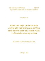 ĐÁNH GIÁ HIỆU QUẢ của ĐIỆNCHÂM kết hợp KHÍ CÔNG DƯỠNGSINH TRONG điều TRỊ THIỂU NĂNG TUẦN HOÀN não mạn TÍNH 