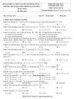 Đề thi HK1 Toán 10 năm học 2018 – 2019 trường THPT Nguyễn Hiền – Đà Nẵng