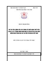 GIÁ TRỊ TIÊN LƯỢNG của các THÔNG số CHỨC NĂNG THẤT PHẢI (TAPSE, EE’) ở BỆNH NHÂN NHỒI máu cơ TIM cấp đã CAN THIỆP ĐỘNG MẠCH VÀNH QUA DA tại VIỆN TIM MẠCH VIỆT NAM 