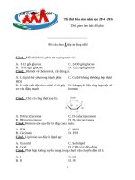Thi thử hóa sinh CLB đề đáp án (1) 