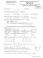 Đề kiểm tra KSCL Toán 10 năm 2018 – 2019 lần 4 trường Lương Tài 2 – Bắc Ninh