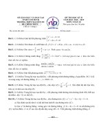 Đề thi học kỳ 2 Toán 10 năm 2018 – 2019 trường THPT Nguyễn Du – TP HCM