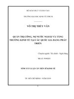 Quản trị công, nợ nước ngoài và tăng trưởng kinh tế tại các quốc gia đang phát triển (tt) 