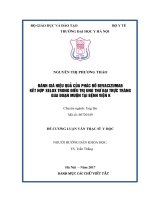 ĐÁNH GIÁ HIỆU QUẢ của PHÁC đồ BEVACIZUMAB kết hợp XELOX TRONG điều TRỊ UNG THƯ đại TRỰC TRÀNG GIAI đoạn MUỘN tại BỆNH VIỆN k 