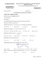 Đề KSCL học kỳ 1 Toán 10 năm học 2018 – 2019 sở GD và ĐT Vĩnh Phúc