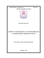 NGHIÊN cứu mô BỆNH học và hóa mô MIỄN DỊCH u LYMPHO KHÔNG HODGKIN ở TRẺ EM 