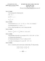 Đề kiểm tra chất lượng Toán 10 năm 2018 – 2019 sở GDĐT Bắc Ninh