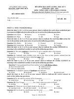 DE 801 MON TIENG ANH KHOI 10 2018 2019