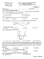 Đề thi học kỳ 1 Toán 10 năm học 2018 – 2019 sở GDĐT Bạc Liêu