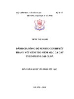 ĐÁNH GIÁ NỒNG độ PEPSINOGEN HUYẾT THANH với VIÊM TEO NIÊM mạc dạ dày THEO PHÂN LOẠI OLGA 