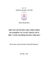 MỘT số CHỈ số đầu mặt TRÊN PHIM sọ NGHIÊNG từ XA kỹ THUẬT số ở TRẺ 7 TUỔI tại BÌNH DƯƠNG năm 2017 
