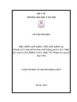 ĐẶC điểm lâm SÀNG, cận lâm SÀNG và PHÂN LOẠI GIAI đoạn THEO hệ THỐNG PHÂN LOẠI TNM lần THỨ 8 của BỆNH NHÂN UNG THƯ PHỔI KHÔNG tế bào NHỎ 