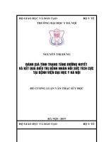 ĐÁNH GIÁ TÌNH TRẠNG TĂNG ĐƯỜNG HUYẾT và kết QUẢ điều TRỊ BỆNH NHÂN hồi sức TÍCH cực tại BỆNH VIỆN đại học y hà nội 