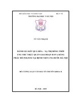 ĐÁNH GIÁ kết QUẢ hóa – xạ TRỊ ĐỒNG THỜI UNG THƯ THỰC QUẢN GIAI đoạn II IVA BẰNG PHÁC đồ FOLFOX tại BỆNH VIỆN UNG bướu hà nội 