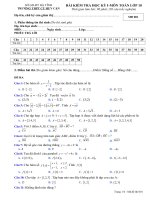 Đề thi HKI Toán 10 năm 2018 – 2019 trường THPT Cù Huy Cận – Hà Tĩnh