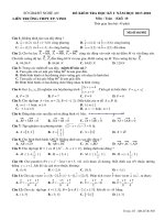 Đề kiểm tra HK1 Toán 10 năm học 2017 – 2018 liên trường THPT thành phố Vinh – Nghệ An