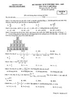 Đề thi học kì 2 Toán 11 năm 2018 – 2019 trường chuyên Nguyễn Huệ – Hà Nội