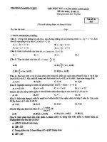 Đề thi học kỳ 1 Toán 11 năm học 2018 – 2019 trường THPT Marie Curie – Hà Nội