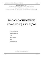 BÁO CÁO CHUYÊN ĐỀ SỬ DỤNG CÔNG NGHỆ XÂY DỰNG