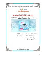 Chuyên đề:  Xây dựng TVC quảng cáo sản phẩm  Diana Sensi Cool Fresh