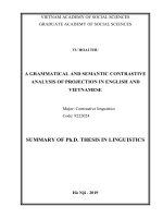 Đối chiếu đặc điểm ngữ pháp và ngữ nghĩa của hiện tượng phóng chiếu trong tiếng anh và tiếng việt tt tiếng anh