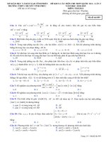  Đề KSCL Toán 11 ôn thi THPTQG năm 2018 – 2019 trường chuyên Vĩnh Phúc lần 2