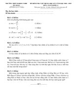 Đề kiểm tra tập trung HK1 Toán 11 năm 2018 – 2019 trường Marie Curie – TP. HCM