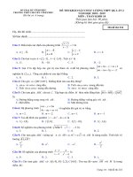 Đề thi KSCL Toán 10 THPT QG lần 2 năm 2018 – 2019 trường THPT chuyên Vĩnh Phúc