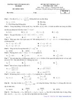  Đề thi thử Toán 11 THPTQG 2019 trường THPT Yên Phong 1 – Bắc Ninh lần 1