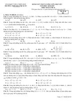 Đề KSCL giữa HK1 Toán 11 năm 2018 – 2019 trường THPT Bùi Thị Xuân – TT. Huế
