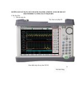 HƯỚNG DẪN SỬ DỤNG MÁY ĐO SITE MASTER ANRITSU S331E ĐỂ ĐO SUY HAO FEEDER VÀ CÔNG SUẤT TRẠM BTS