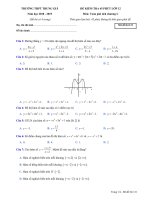 Đề kiểm tra 45 phút Toán 12 chương 1 năm 2018 – 2019 trường Trung Giã – Hà Nội