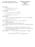 Đề kiểm tra giữa học kỳ 2 Toán 10 năm 2019 trường Nguyễn Tất Thành – Hà Nội