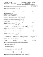 Đề thi giữa kỳ 1 Toán 11 năm học 2018 – 2019 trường THPT B Thanh Liêm – Hà Nam