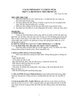 CÁCH TRÌNH BÀY VÀ PHÂN TÍCH  MỘT CA BỆNH HAY MỘT BỆNH ÁN