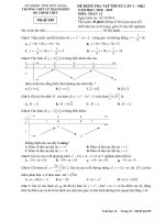  Kiểm tra tập trung lần 1 HK1 Toán 12 năm 2018 – 2019 trường Lê Thanh Hiền – Tiền Giang