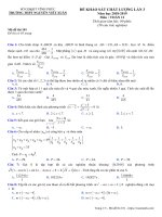  Đề KSCL Toán 11 lần 3 năm 2018 – 2019 trường Nguyễn Viết Xuân – Vĩnh Phúc