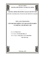 Tiểu luận tình huống: cấp thẻ bảo hiểm y tế cho người nghèo và những vấn đề bất cập