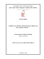 Nghiên cứu phương pháp bảo mật thông tin giấu trong ảnh số tt 