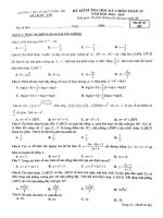 Đề kiểm tra học kỳ 1 Toán 12 năm 2018 – 2019 trường THPT Lê Quý Đôn – Hà Nội